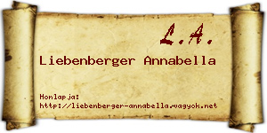 Liebenberger Annabella névjegykártya